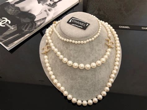 replica signature chanel pearls|chanel copy necklace.